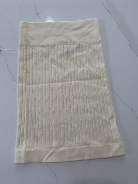 Poof! Cream Cable-Knit Midi Skirt